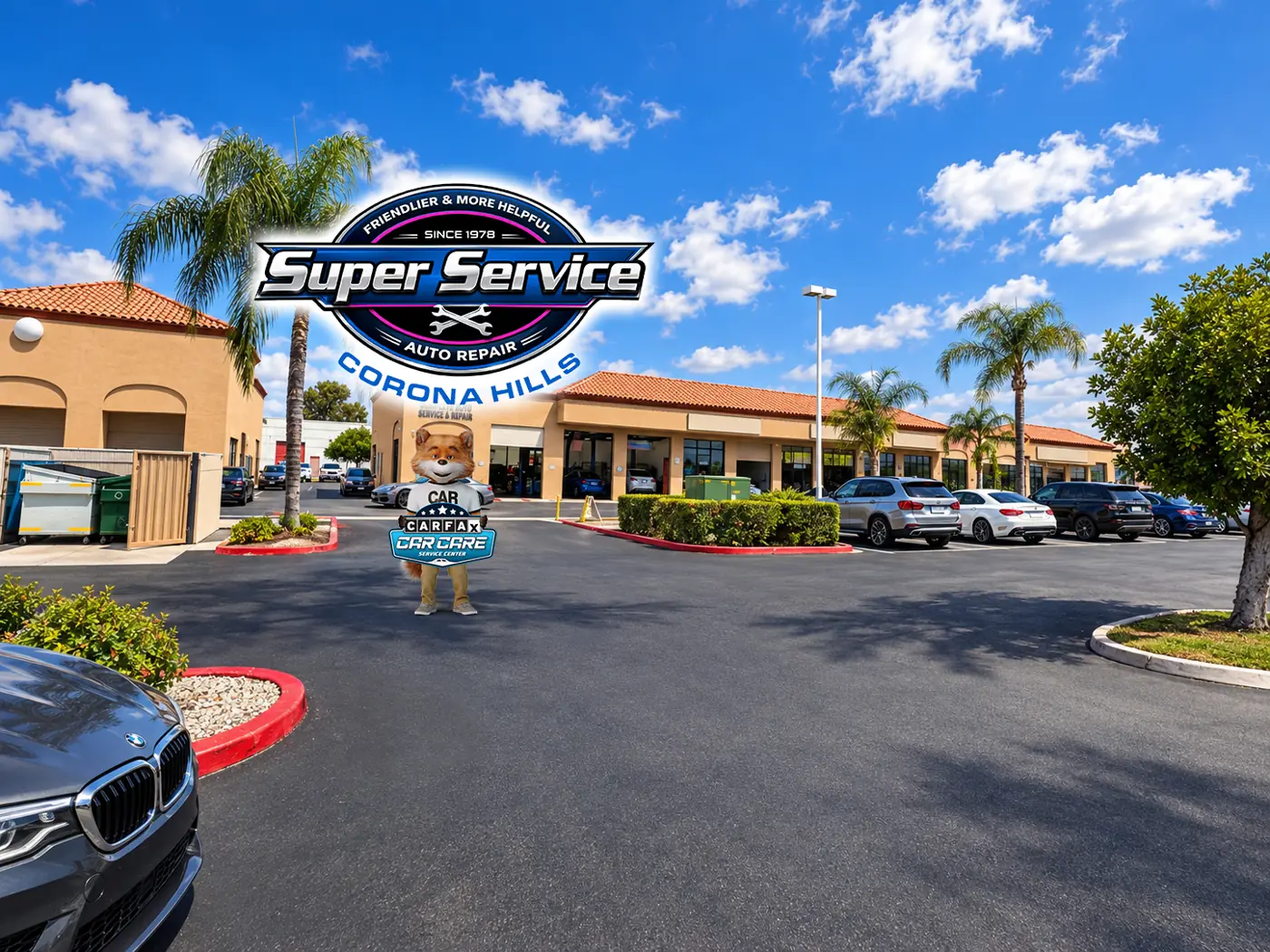 Super Service of Corona Hills building and parking lot